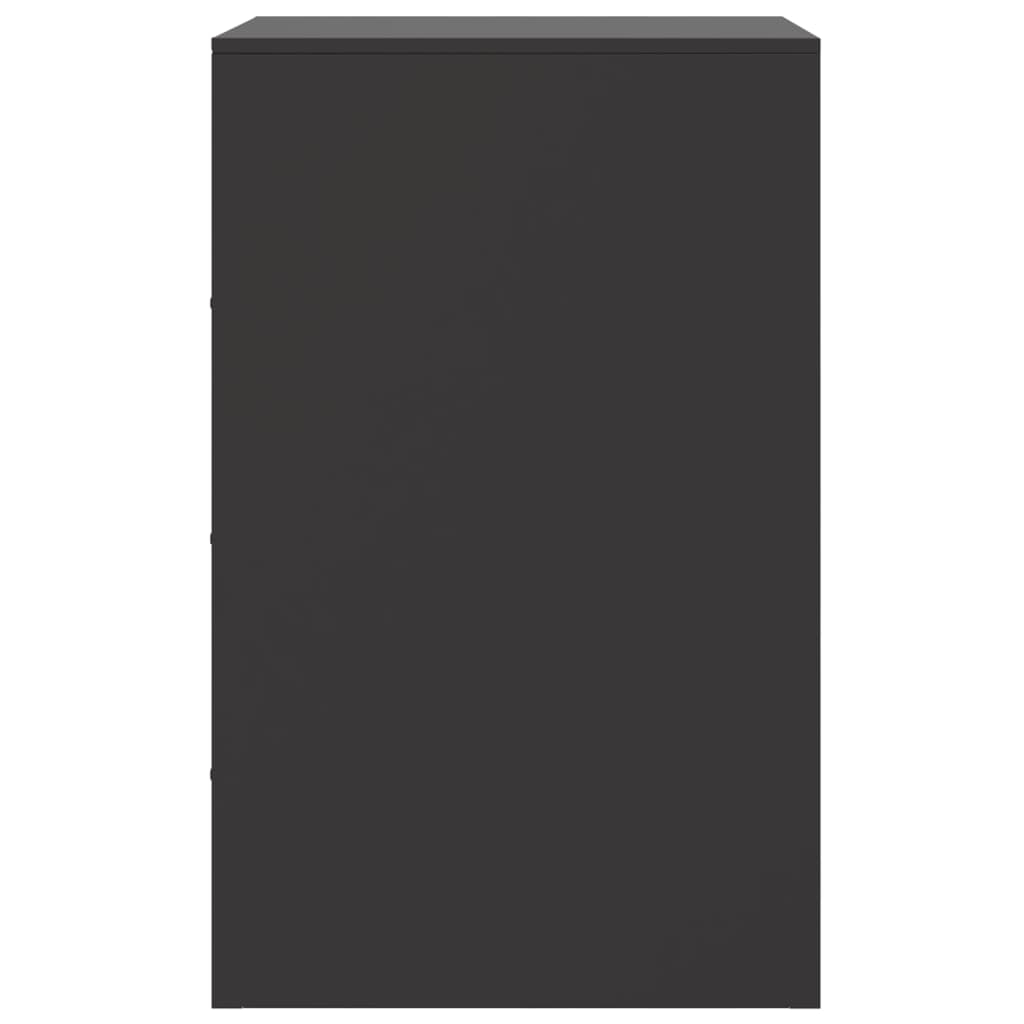 Tables de chevet 2 pcs. Noir 34,5x39x62 cm acier