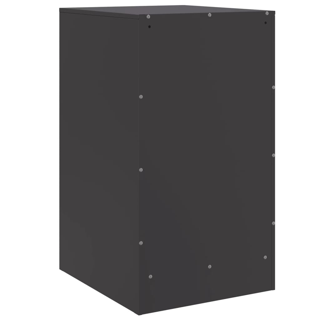 Tables de chevet 2 pcs. Noir 34,5x39x62 cm acier