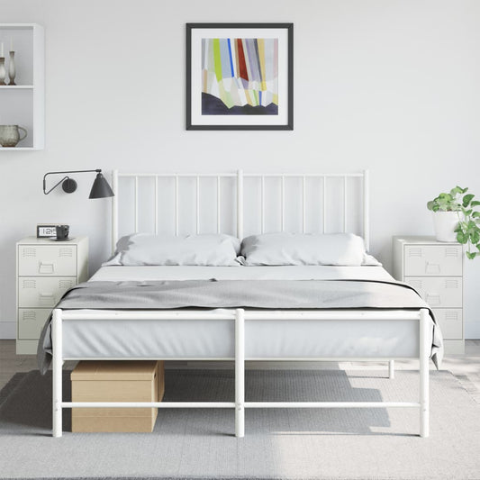 Tables de chevet 2 pcs. Blanc 34,5x39x62 cm acier