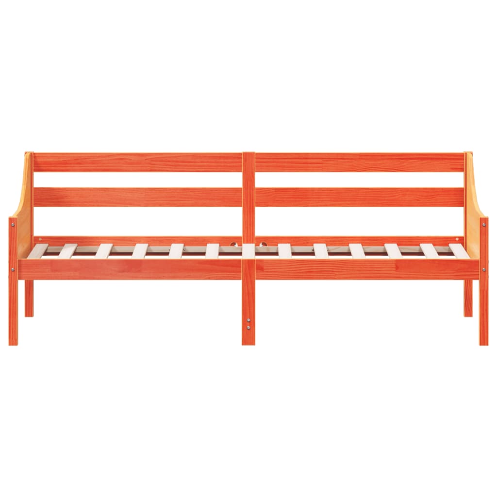 Lit de repos sans matelas ciré marron 80x200 cm bois de pin massif