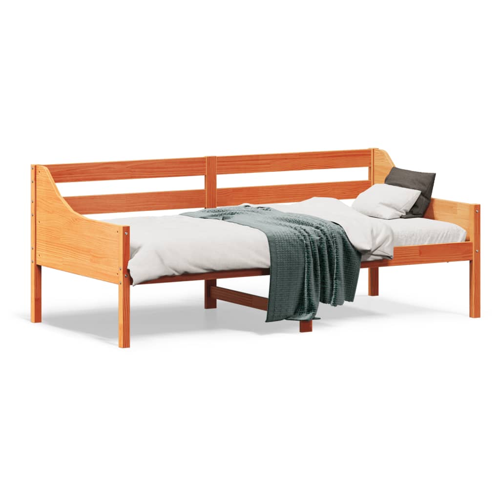 Daybed wax marron 75x190 cm bois de pin massif