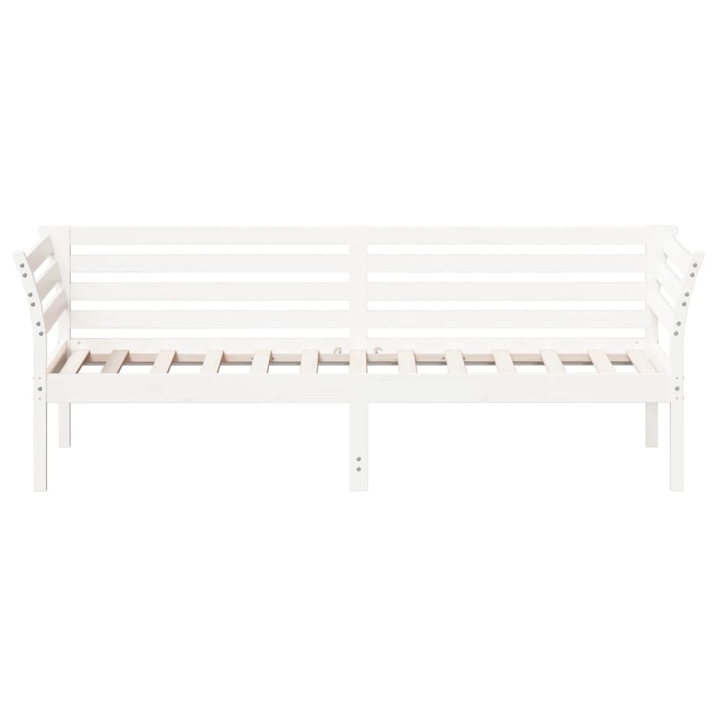 Lit de repos sans matelas blanc 80x200 cm en pin massif