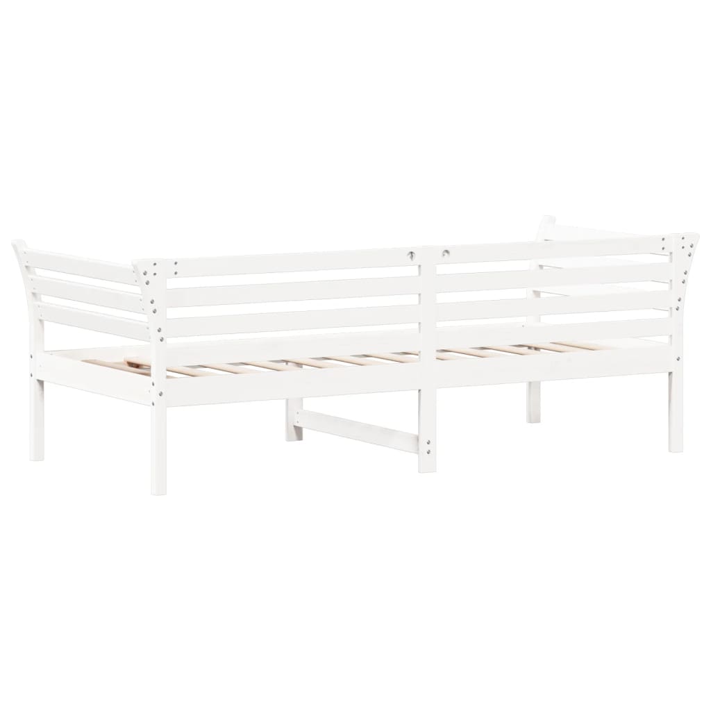 Lit de repos sans matelas blanc 80x200 cm en pin massif