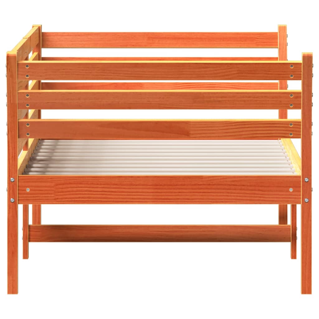 Lit de repos sans matelas ciré marron 80x200 cm bois de pin massif