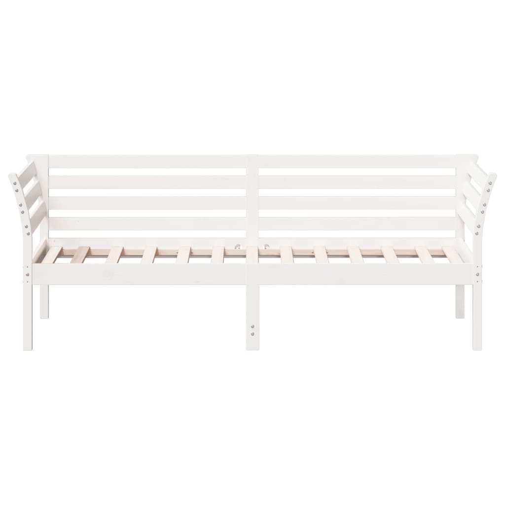 Lit de repos sans matelas blanc 90x190 cm en pin massif