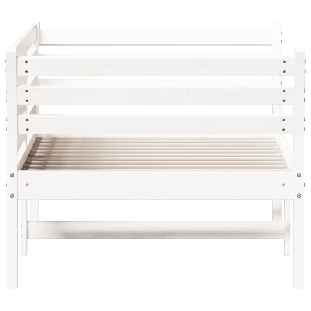 Lit de repos sans matelas blanc 90x190 cm en pin massif