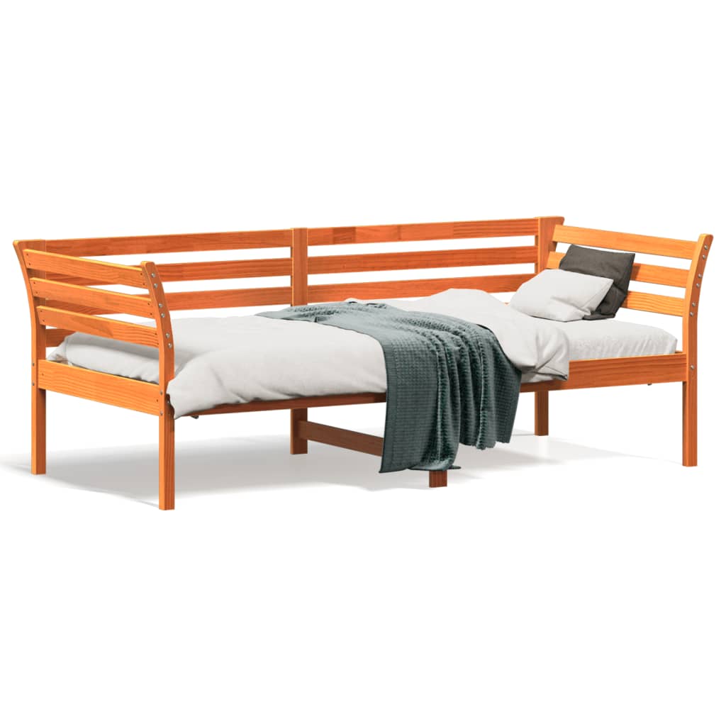 Daybed wax marron 75x190 cm bois de pin massif