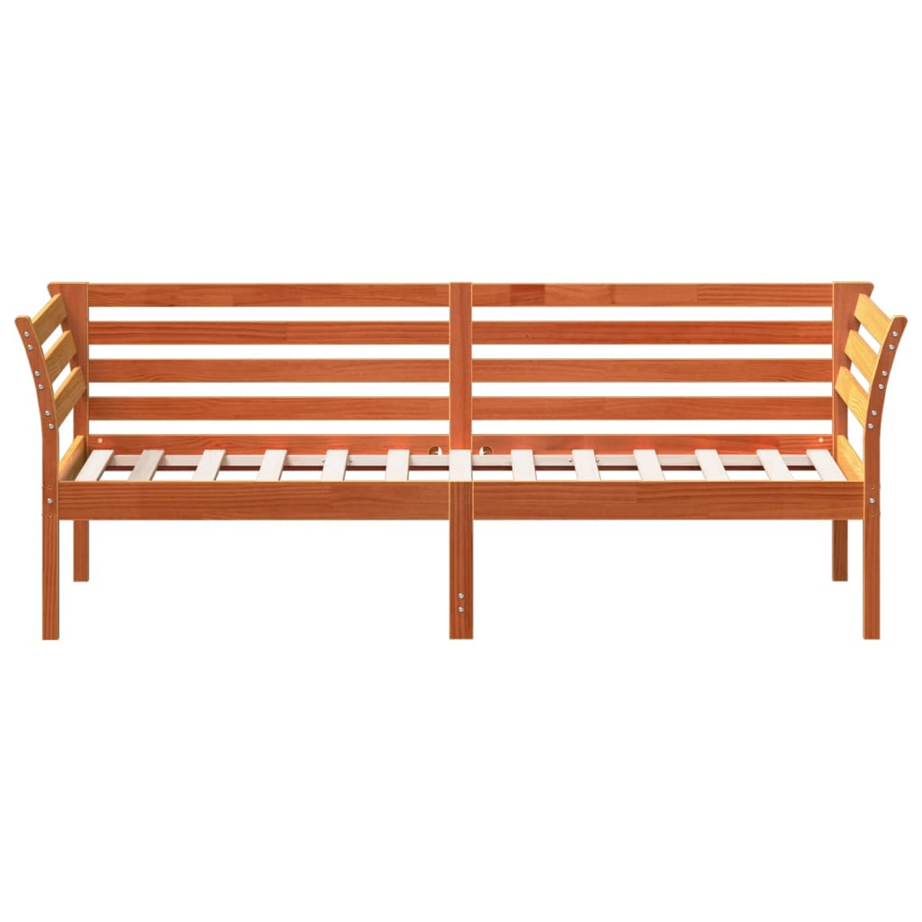 Daybed wax marron 75x190 cm bois de pin massif