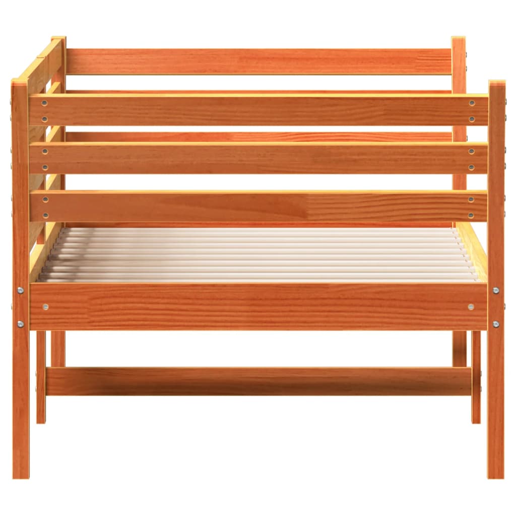 Daybed wax marron 75x190 cm bois de pin massif