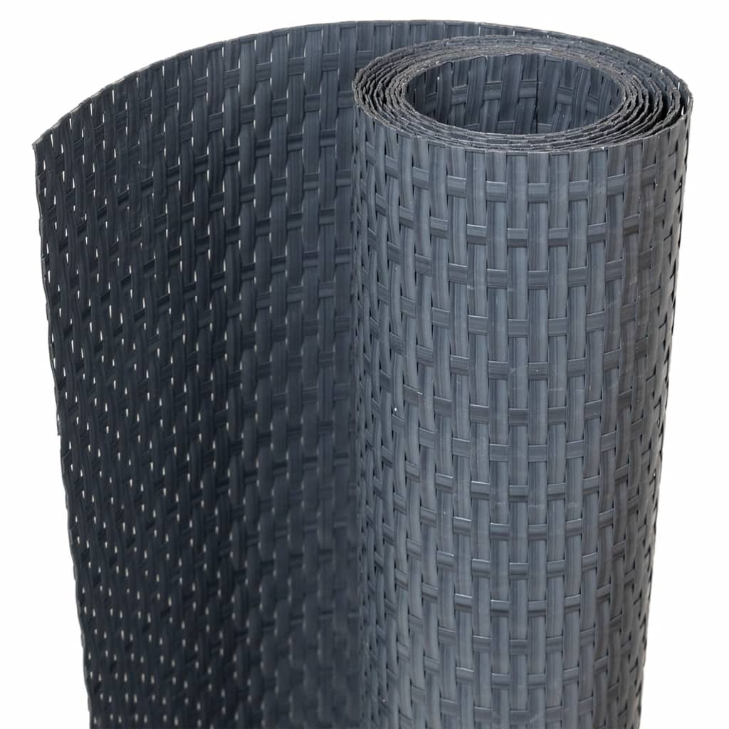 Balkon-Sichtschutz Anthrazit 1000x100 cm Poly Rattan