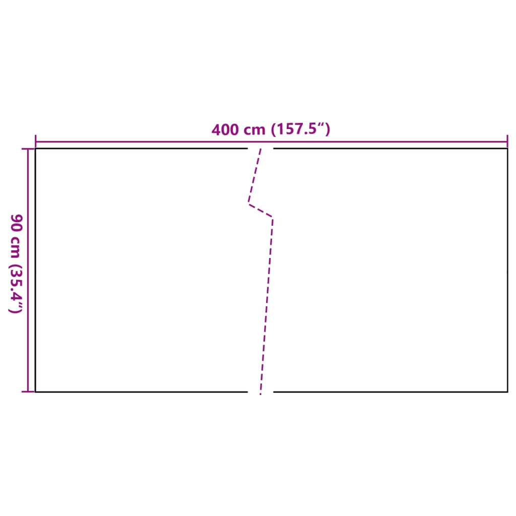 Balkon-Sichtschutz Braun und Schwarz 400x90 cm Poly Rattan
