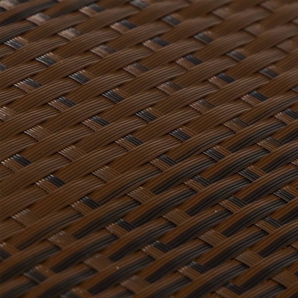 Balkon-Sichtschutz Braun und Schwarz 400x100 cm Poly Rattan