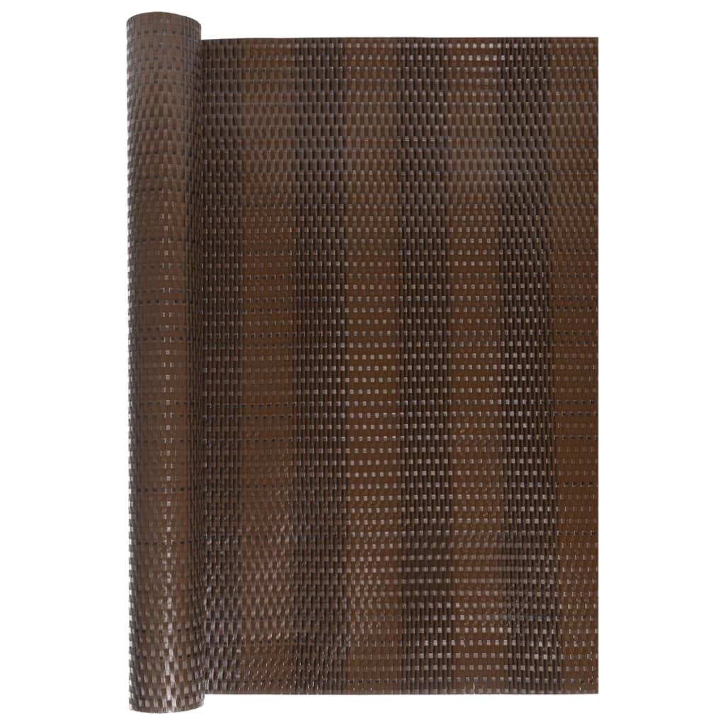 Balkon-Sichtschutz Braun und Schwarz 1000x90 cm Poly Rattan