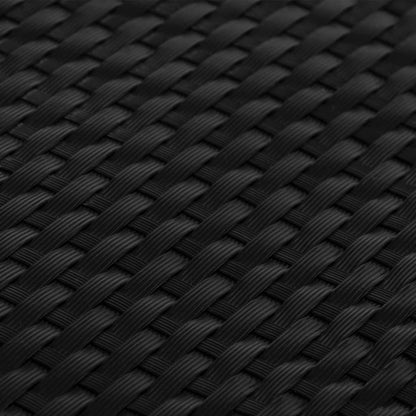Balkon-Sichtschutz Schwarz 300x80 cm Poly Rattan
