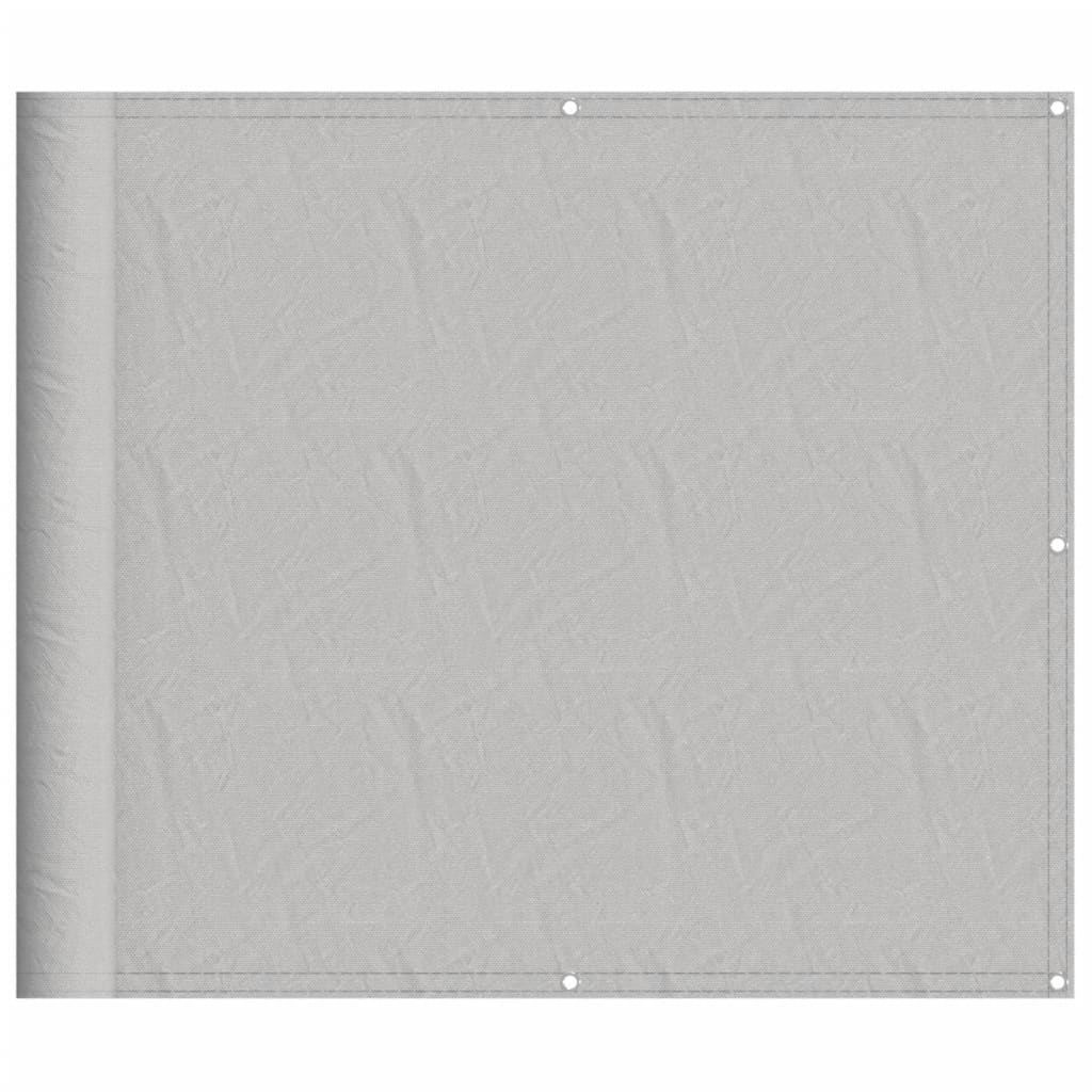 Balkon-Sichtschutz Hellgrau 90x500 cm 100 % Polyester Oxford