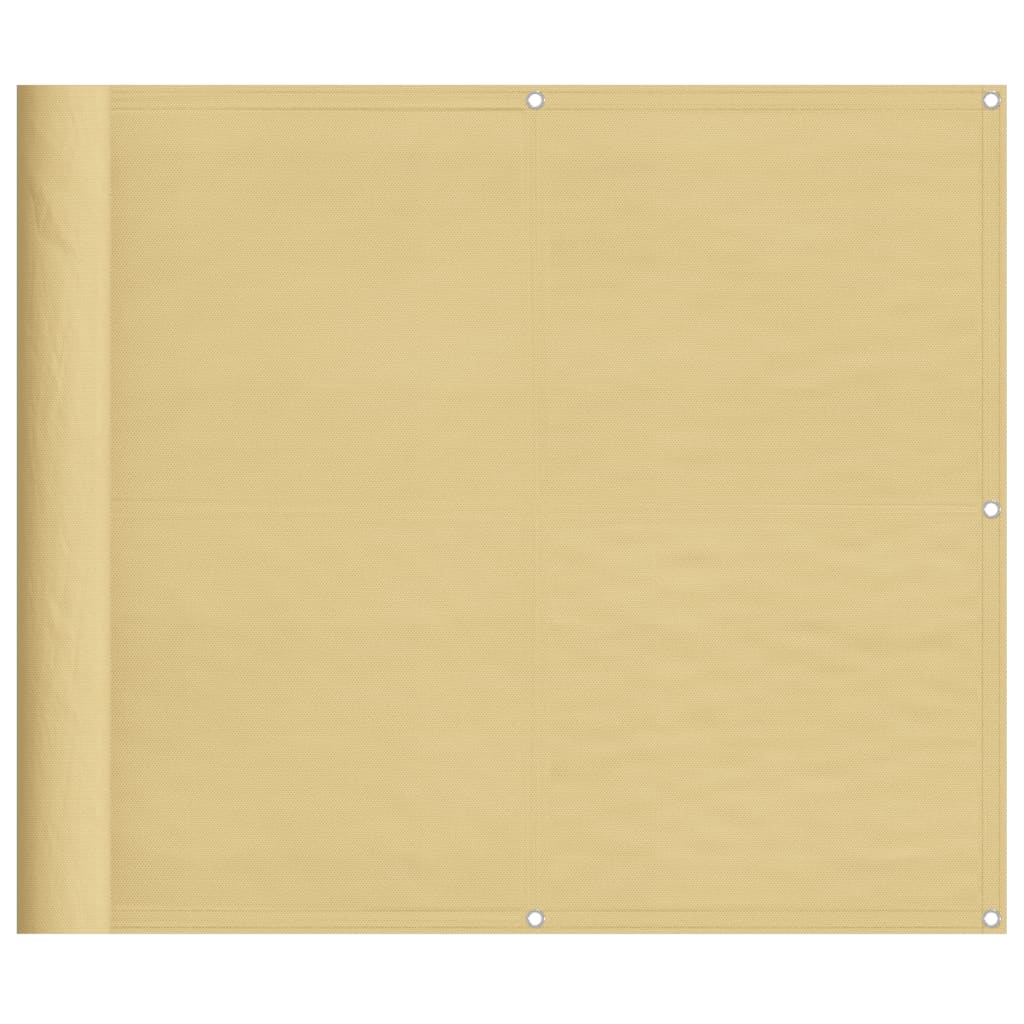 Balkon-Sichtschutz Sandfarben 90x500 cm 100% Polyester-Oxford