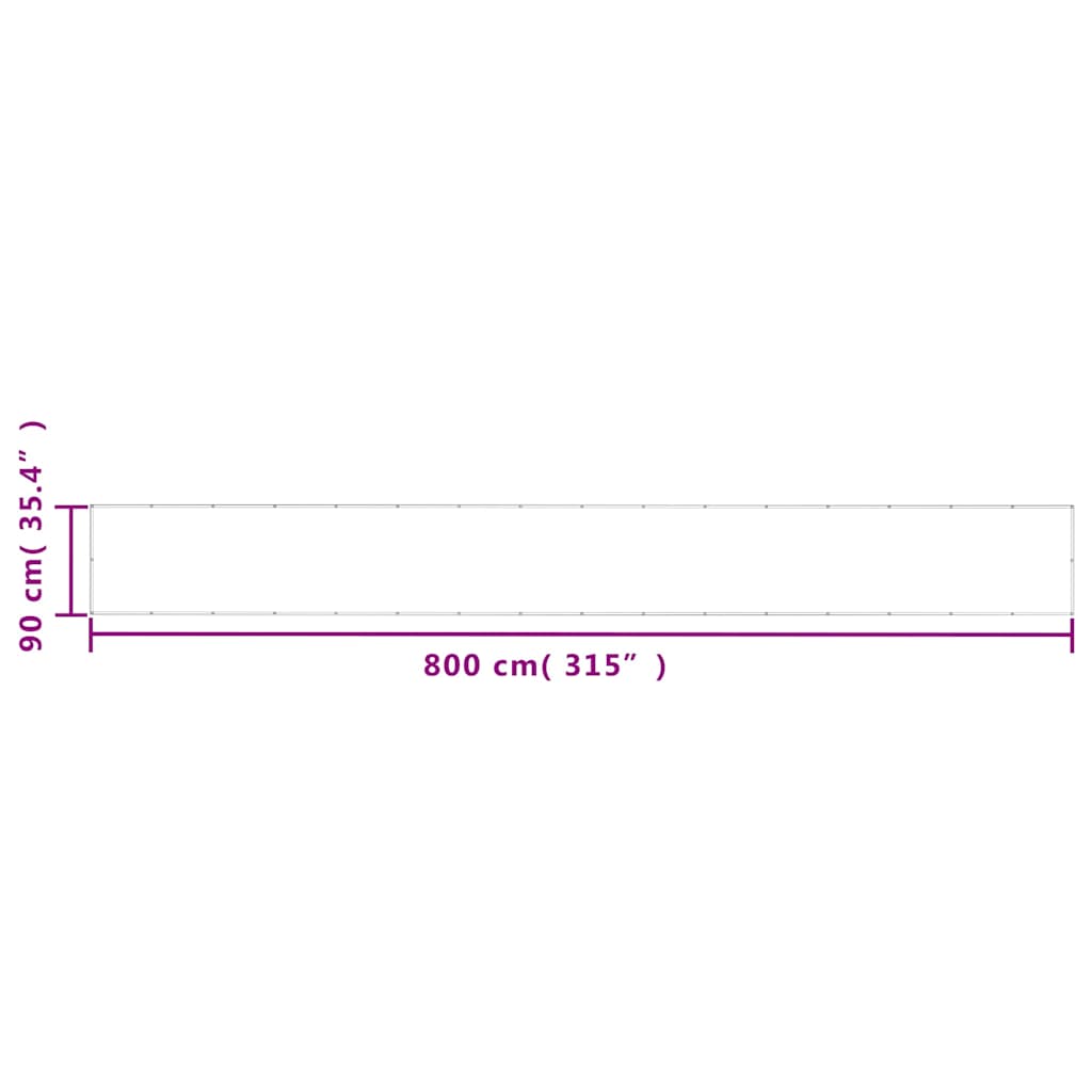Balkon-Sichtschutz Sandfarben 90x500 cm 100% Polyester-Oxford
