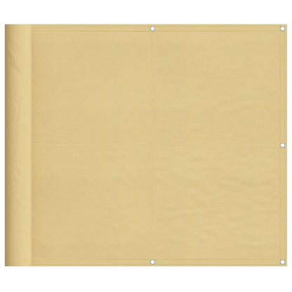 Balkon-Sichtschutz Sandfarben 90x600 cm 100% Polyester-Oxford