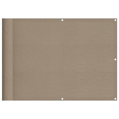 Balkon-Sichtschutz Taupe 75x800 cm 100 % Polyester-Oxford