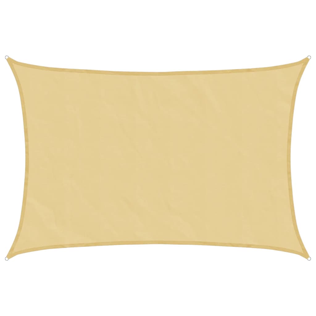 Sonnensegel Sandfarbe 3x4 m 100% Polyester Oxford