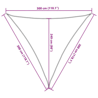 Sonnensegel Hellgrau 3x3x3 m 100% Polyester Oxford
