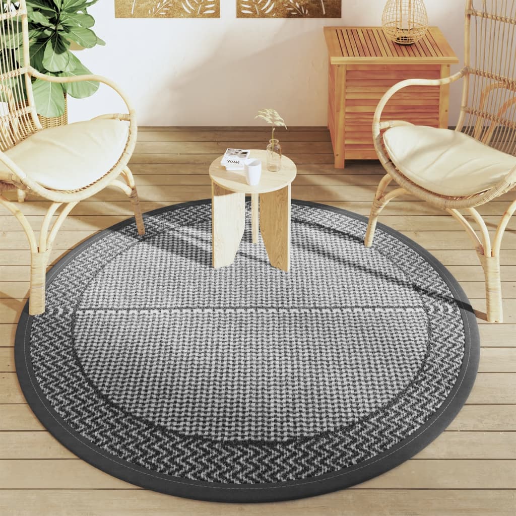 Tapis extérieur gris Ø160 cm PP