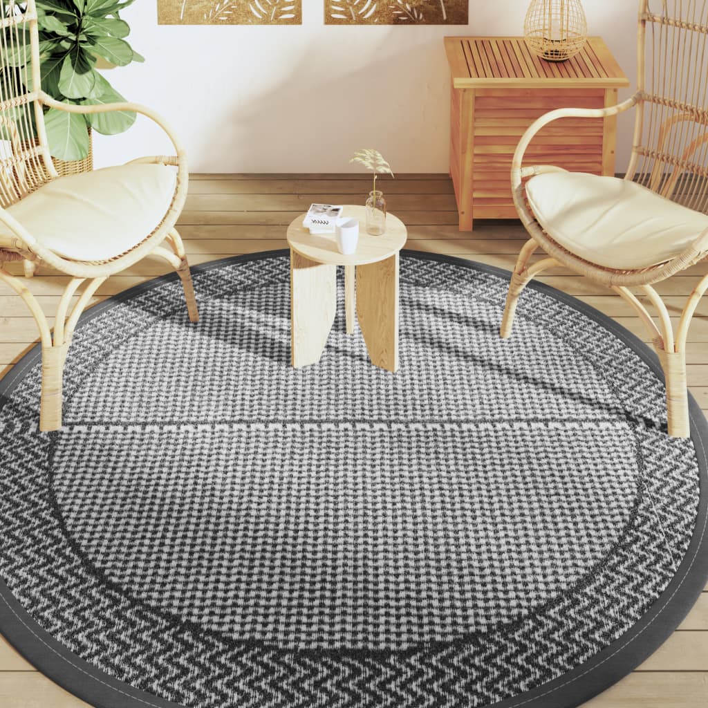 Tapis extérieur gris Ø200 cm PP