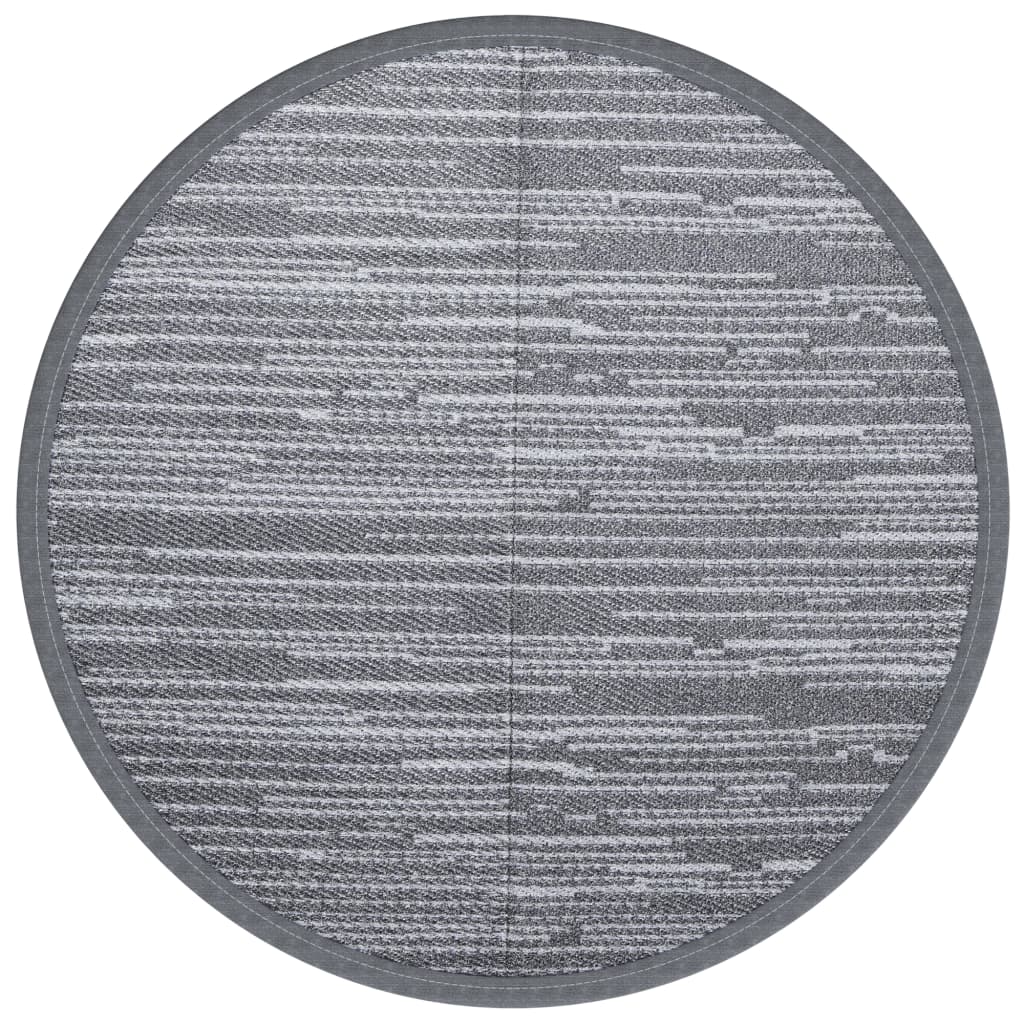 Tapis extérieur gris Ø120 cm PP