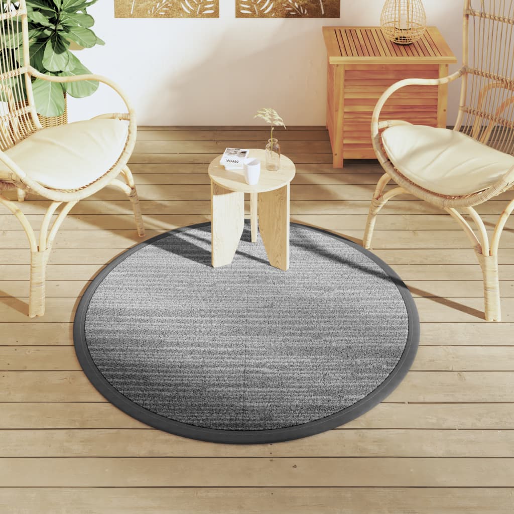 Tapis extérieur gris Ø120 cm PP