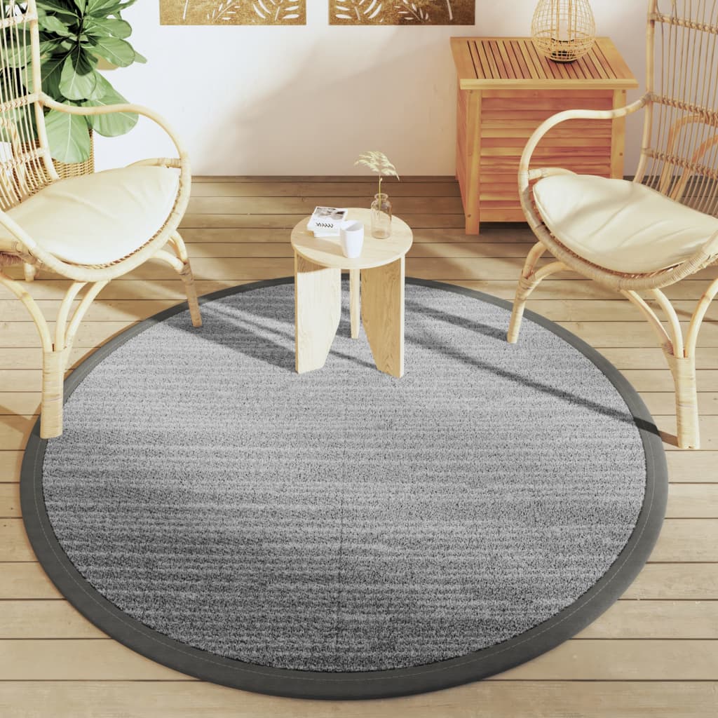 Tapis extérieur gris Ø160 cm PP