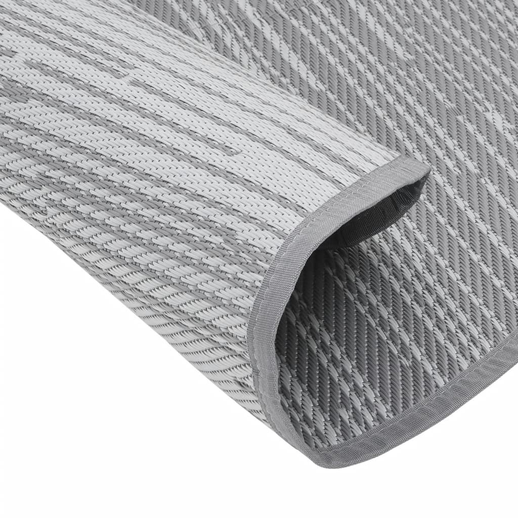 Tapis extérieur gris Ø160 cm PP