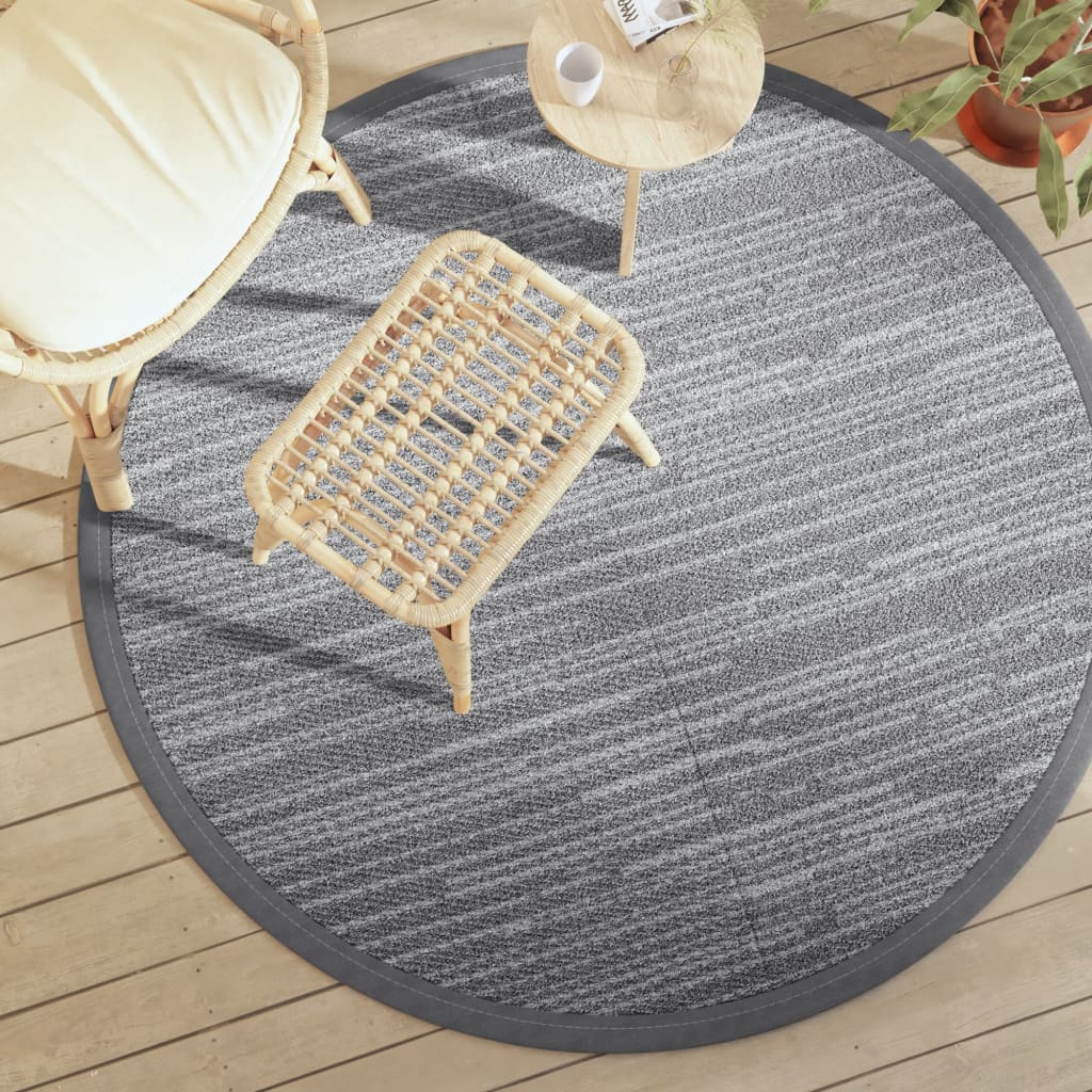 Tapis extérieur gris Ø160 cm PP