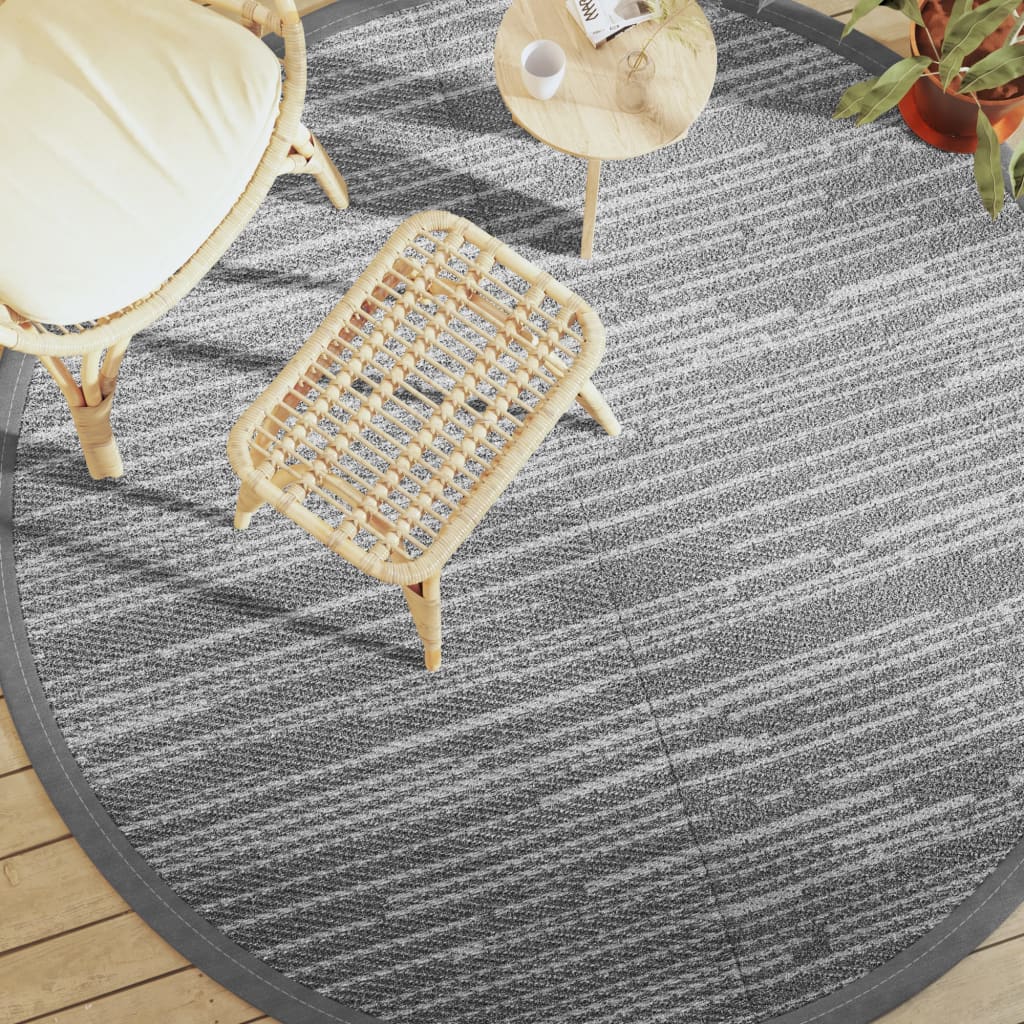 Outdoor carpet ARAKIL gray Ø200 cm PP