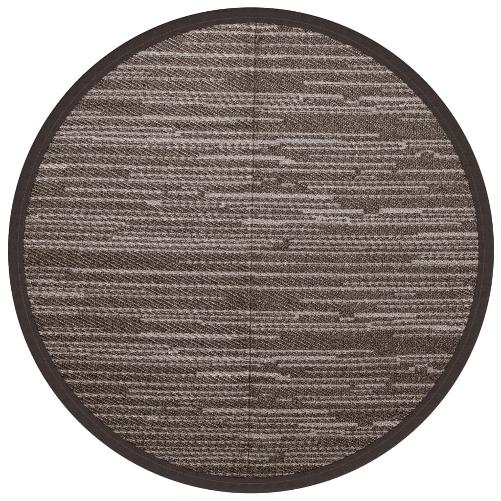 Tapis d'extérieur marron Ø120 cm PP