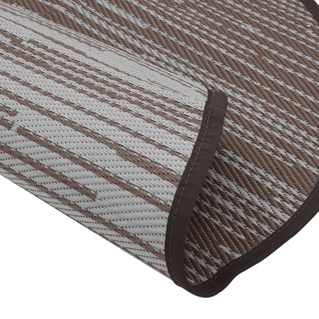 Tapis d'extérieur marron Ø120 cm PP