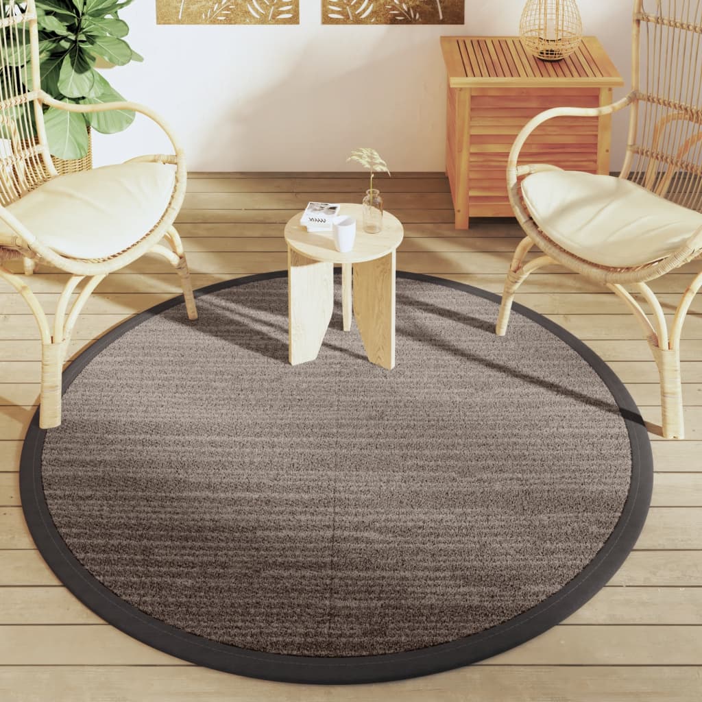 Tapis extérieur marron Ø160 cm PP