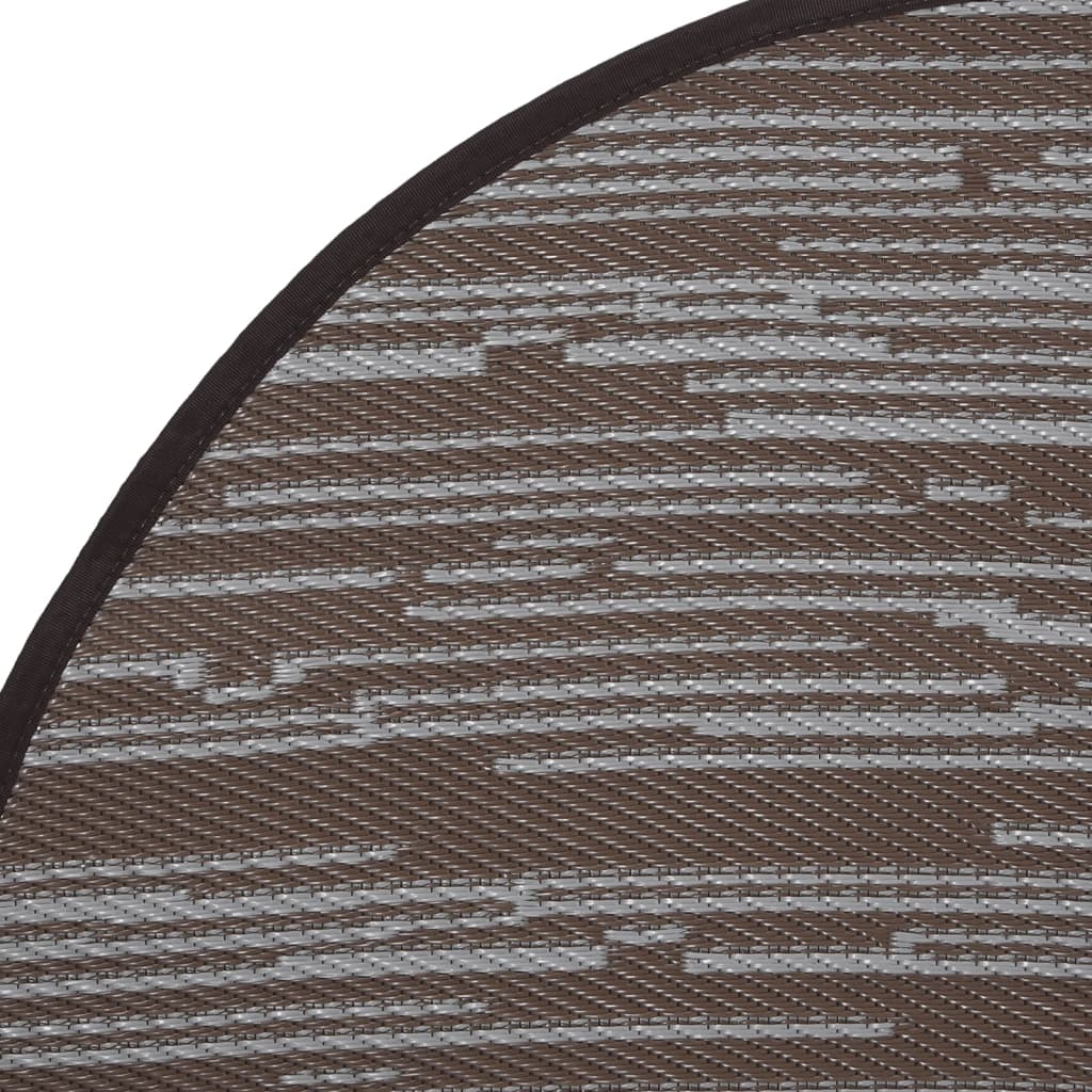 Tapis extérieur marron Ø160 cm PP