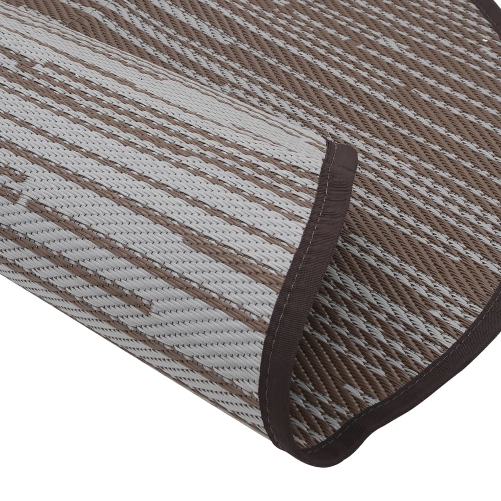 Tapis extérieur marron Ø160 cm PP