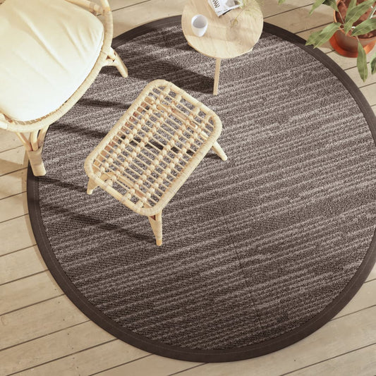 Tapis extérieur marron Ø160 cm PP