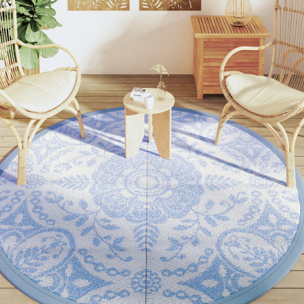 Tapis d'extérieur bleu bébé Ø200 cm PP