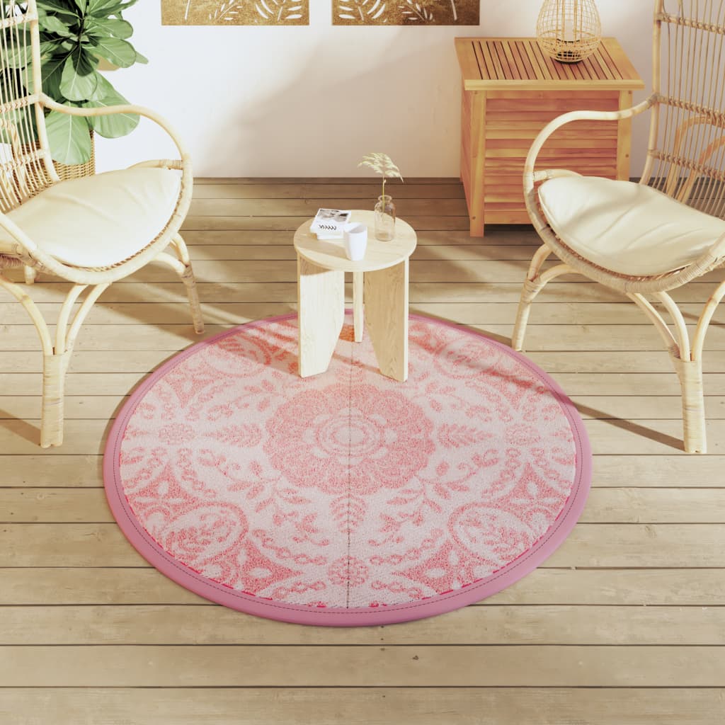 Outdoor-Teppich ARAKIL Rosa Ø120 cm PP