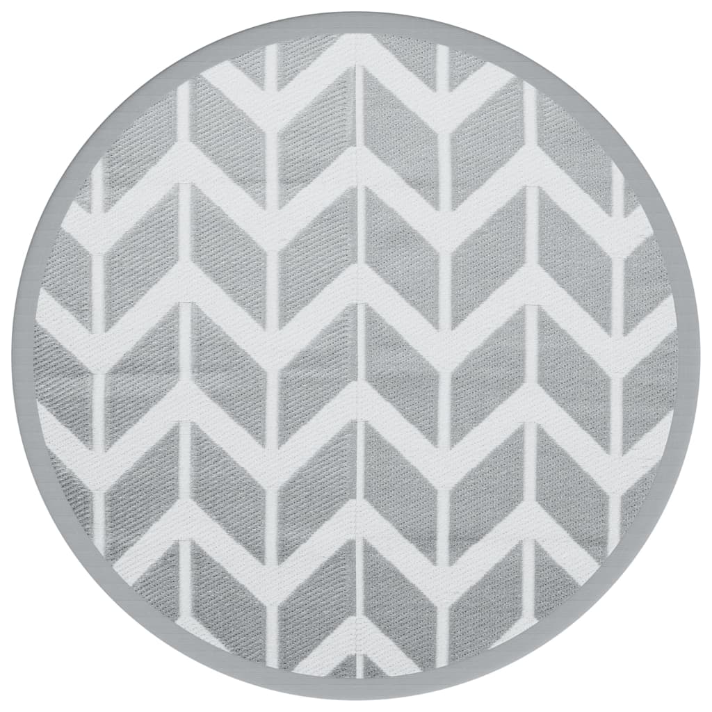 Tapis extérieur gris Ø120 cm PP