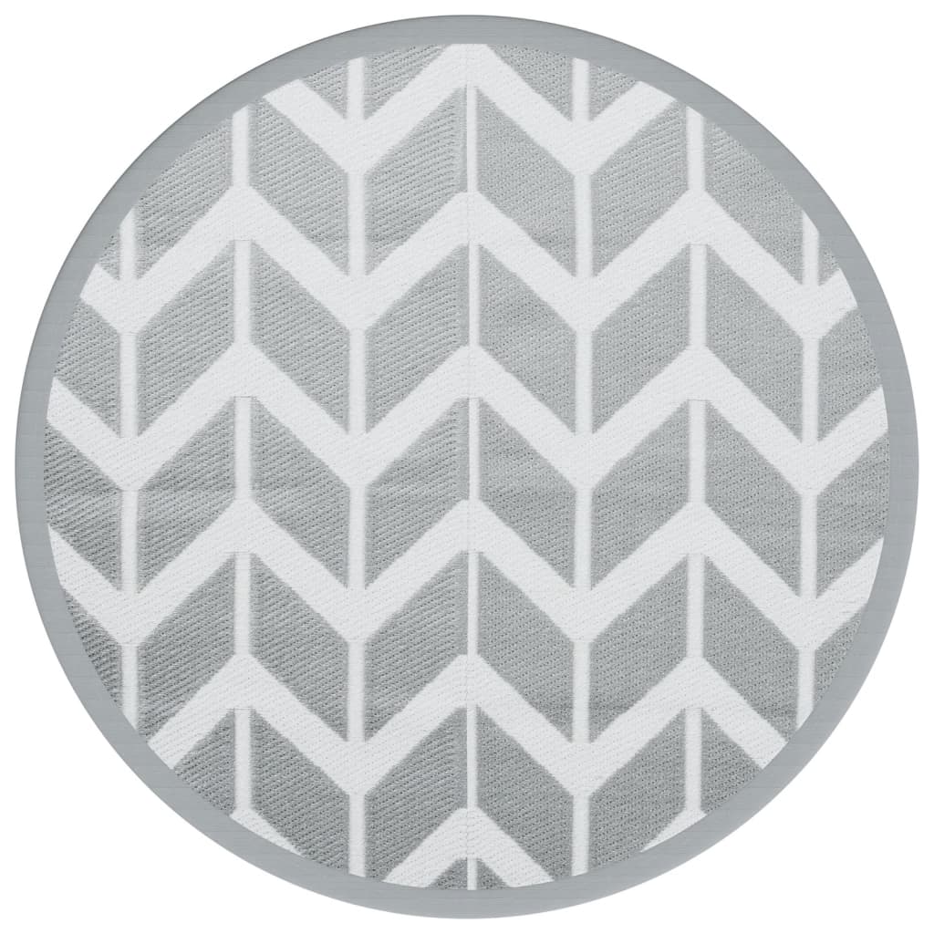 Tapis extérieur gris Ø160 cm PP