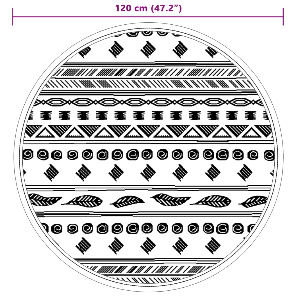 Outdoor-Teppich ARAKIL Grau Ø120 cm PP