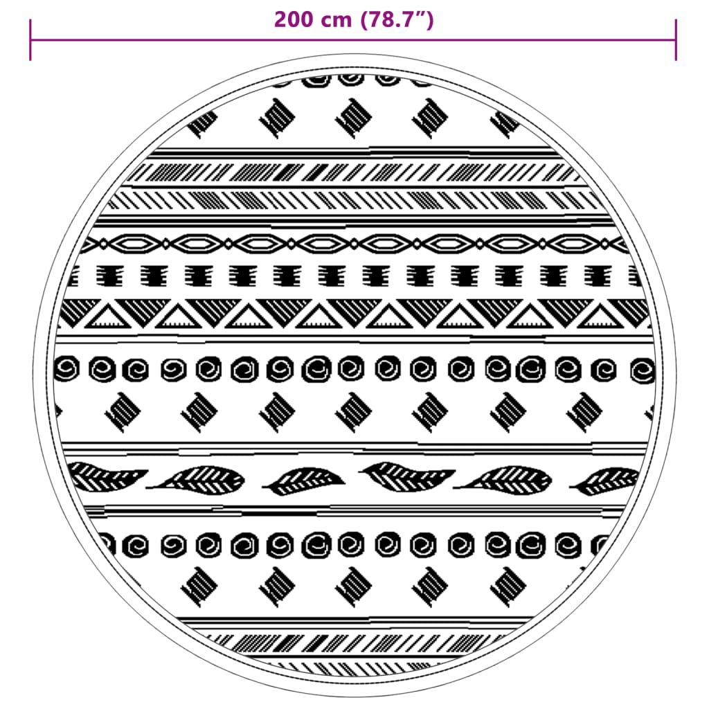 Outdoor-Teppich ARAKIL Grau Ø200 cm PP