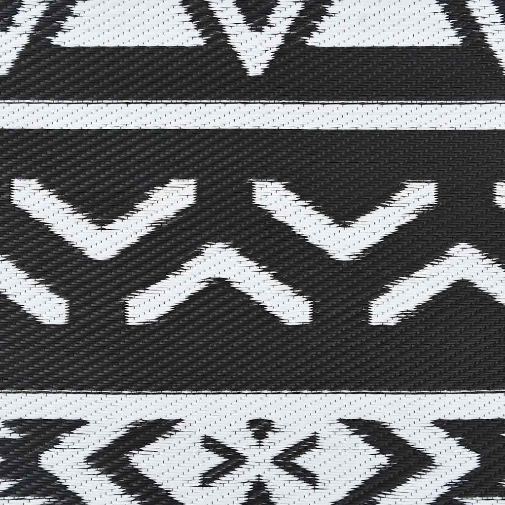 Outdoor rug ARAKIL Black Ø120 cm PP