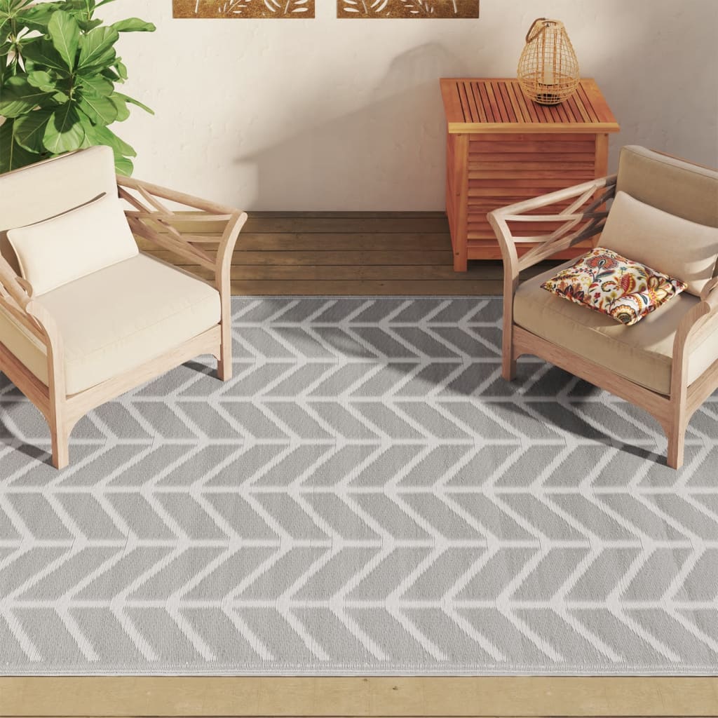 Tapis extérieur gris 160x230 cm PP