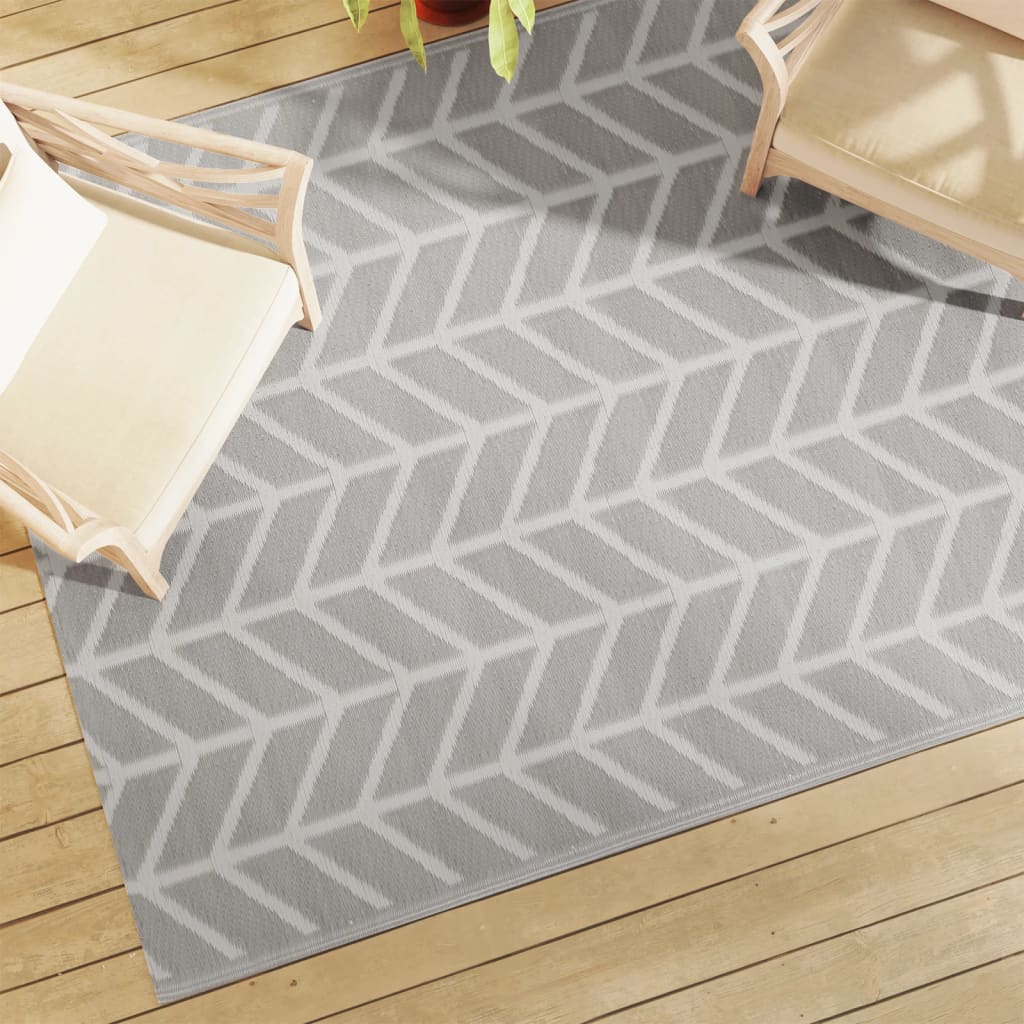 Tapis extérieur gris 160x230 cm PP