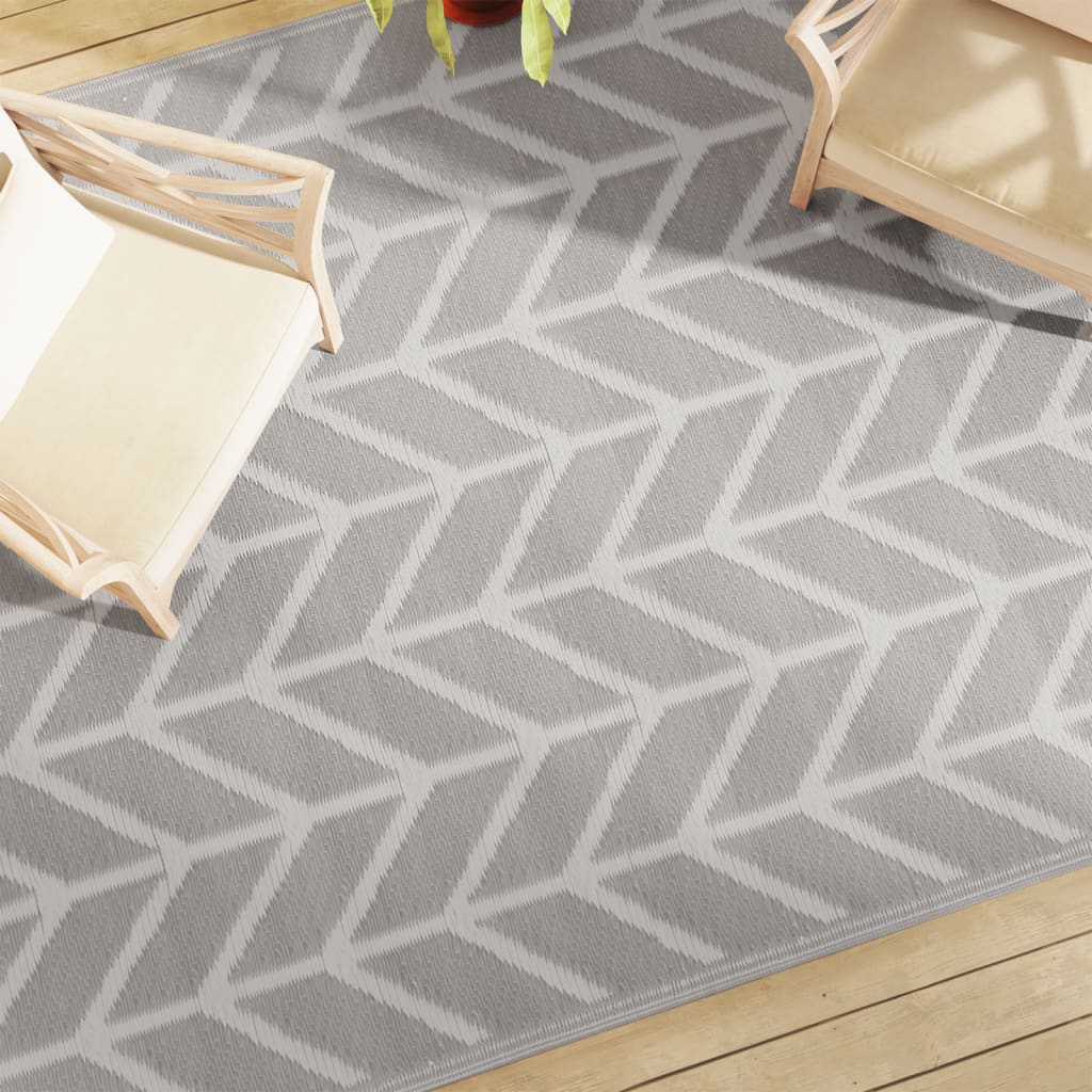 Tapis extérieur gris 190x290 cm PP