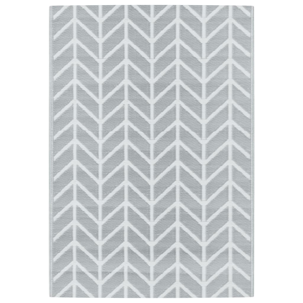 Tapis extérieur gris 140x200 cm PP